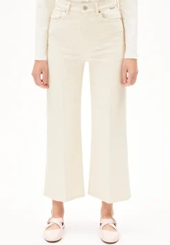 Damen armedangels Wide Jeans recycelte Baumwolle Comfort-Stretch MURLIAA CROPPED