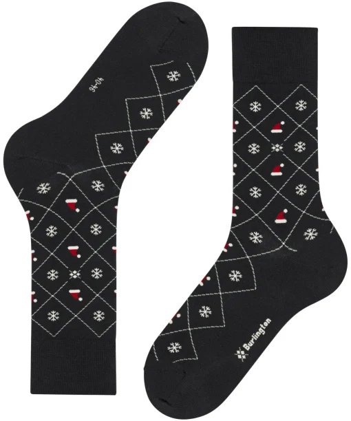 Herren Burlington X-Mas Argyle Herren Socken