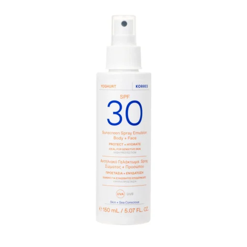 KORRES Yoghurt Sonnenschutz Spray-Emulsion für Gesicht & Körper SPF30