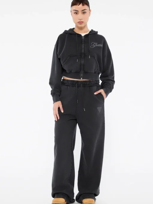 Damen GUESS Zip Up Hoodie Cropped