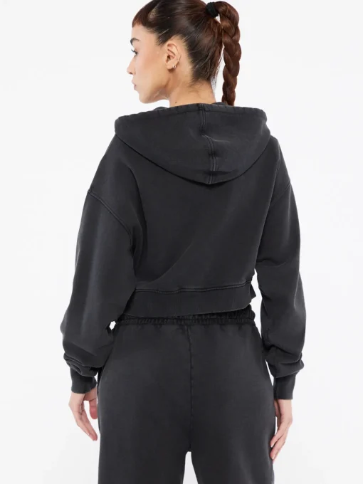 Damen GUESS Zip Up Hoodie Cropped